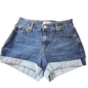 Denizen From Levis Shorts Women's Sz 4 Waist‎ Med Wash High Rise Blue Denim Jean